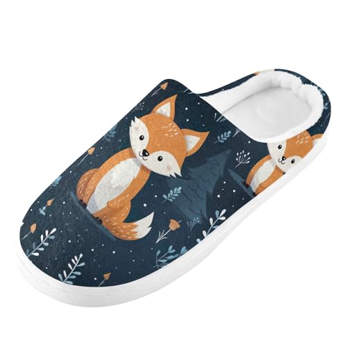 Cute Fox Animal Slippers for Women Men Indoor Slippers Memory Foam Fuzzy Slippers House Shoes for Indoor Outdoor Size 6/7 214a51672