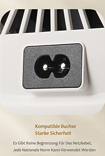 900W draagbare ventilatorkachel Energiebesparende ventilatorkachel Energiebesparend met 3 warmteniveaus Keramische elektrische verwarming met thermostaat Elektrische verwarming voor woonkamer, - Afbeelding 8