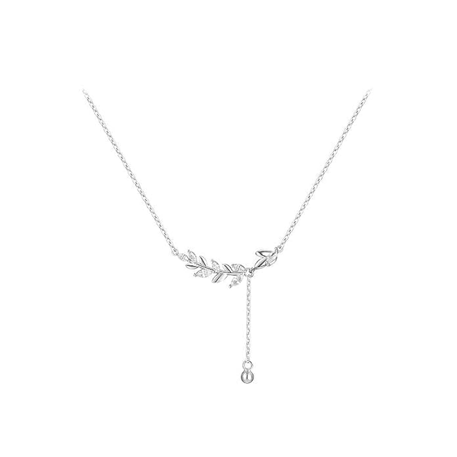 Fashion Crystal Ear of wheat 925 Sterling Silver Pendant Necklace for Women Gift Packing J.Rosée Fashion Jewelry JR-1101