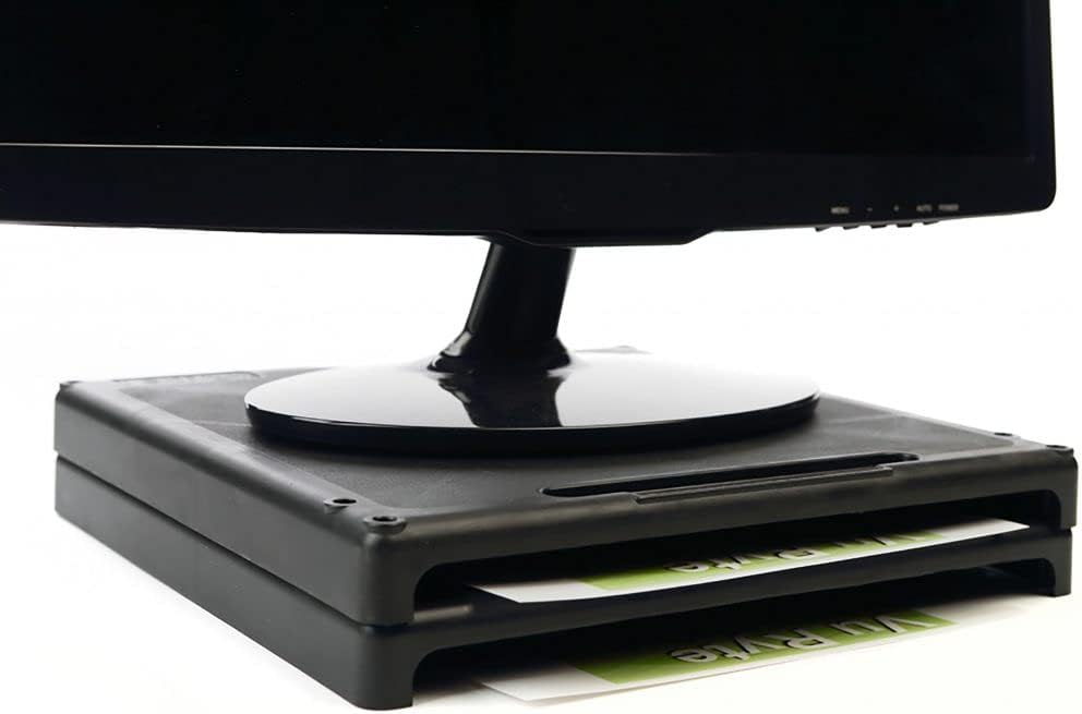 Stackable 1 Inch Computer Monitor Riser Stand, VuRyser 1, Black, VUR 2455 Single Unit