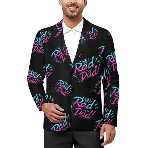 Rad Dad Casual Suits Jackets for Men Two Buttons Business Coat Wedding Dinner Party - Main Image
