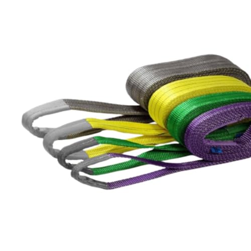 Image of Conclood India Closing Webbing Sling Lifting Belt | Towing Vehicle | For Lifting Heavy Weight | Use for Handling materials in warehouses | Polyeste Material | Grey Color (4 Ton 5 Meter).