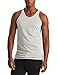 POLO Men's Slim Fit Cotton Tank, Andover Heather Black, Madison Heather Black, Black/Red-3 Pack, Large