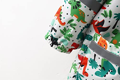 Kids Raincoat Rain Jacket Rain Suit Boys Girls Rain Suit Dinosaur Print Outdoor Sports Mudproof Windproof2