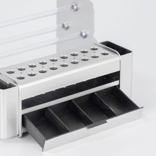 Organizador de herramientas de escritorio Uonlytech resistente con cajón color plata 7