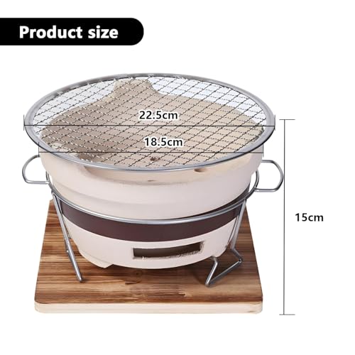Barbacoa portátil de arcilla para camping y picnic familiar 8