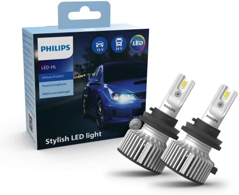 Philips Ultinon Pro3021 LED Car Headlight Bulb (H1), cool white light of 6.000K, set of 2