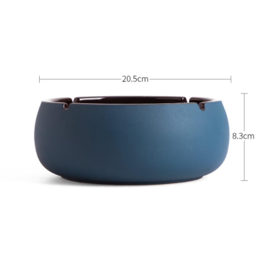 Portacenere Posacenere Da Tavolo Posacenere Da Tavolo Per Fumatori Con Decorazione In Ceramica Scanalata Di Grande Capacità Posacenere Portatile(Black,1500ml)