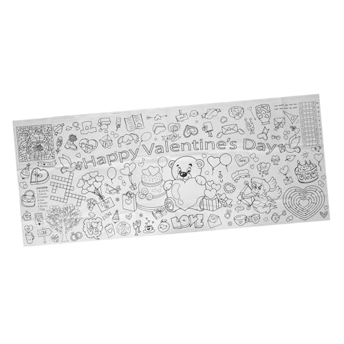 HOLIDYOYO Póster Para Colorear Para Niños Póster Gigante Para Colorear, Mantel Grande Para Colorear Con Dulces De San Valentín, Papel Tapiz Gigante Para Colorear Para Niños, Suministros