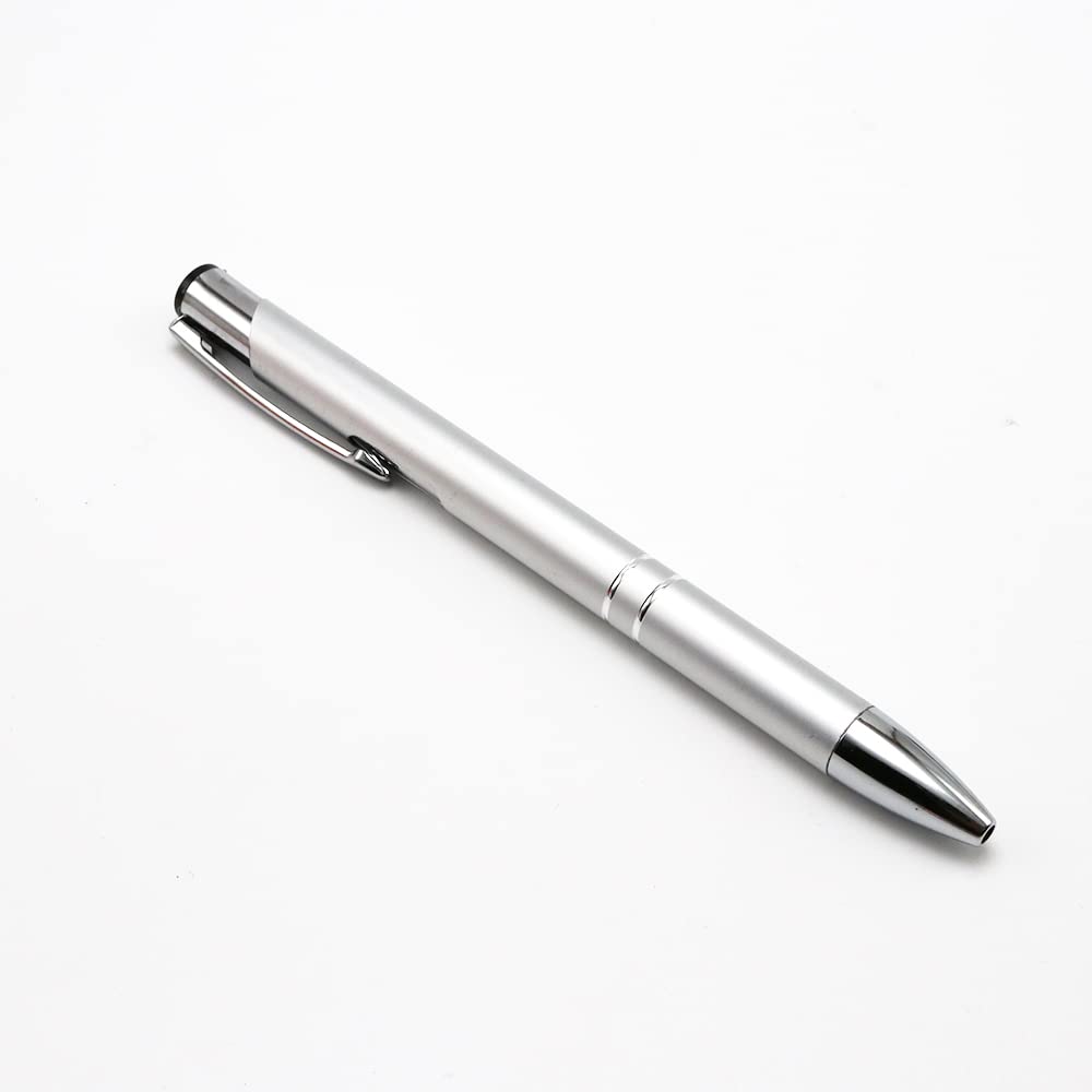 Lalade Stylish quality metal ballpoint Pens, black ink, soft writing experience (Silver), 1 count (Pack of 13) - Image 2