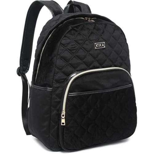 Mochila Kika Camurça Feminina Costa Notebook Juvenil Escolar (Preto)