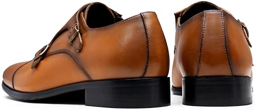 Image of Jousen Dress Shoes for Men Monk Strap Loafers for Men