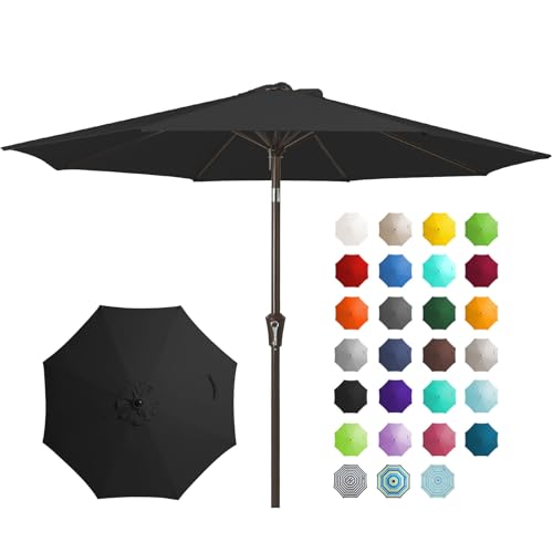 Photo 1 of JEAREY 9FT Outdoor Patio Umbrella Outdoor Table Umbrella with Push Button Tilt and Crank