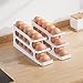 Egg Holder for Fridge, 3 Tiers Auto Rolling Egg Storage Organizer for Refrigerator, Slim Space Saving Container, Dispenser - Egg Roller for Eggs 18 Count