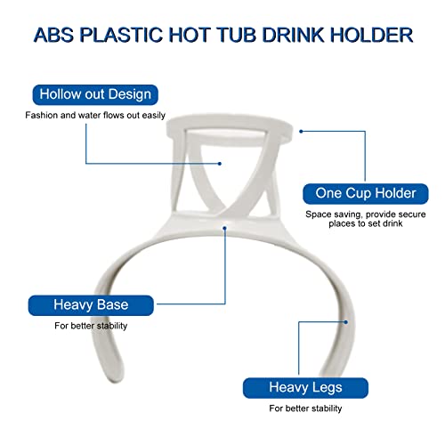 image for RELXTIME Pool Cup Holder, Detachable Drink Cup Holder,Hot Tub Spa Pool