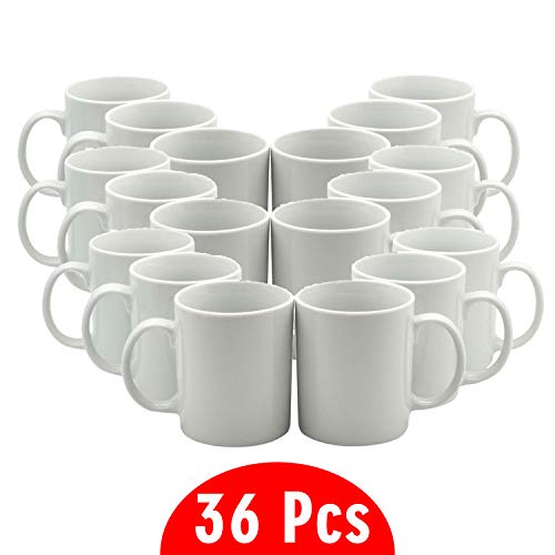 11 oz Sublimation Blank Ceramic Coffee Mugs Case of 36