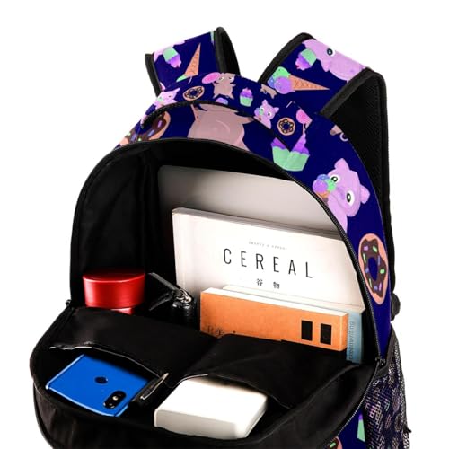 Sac à dos imprimé beignets et bonbons, le design multicolore pop