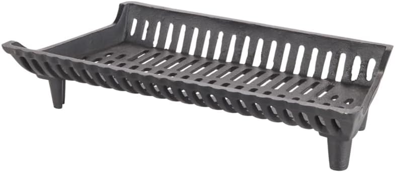 Flame Genie Heavy-Duty Cast Iron Fireplace Grate, 2" Clearance, 27"