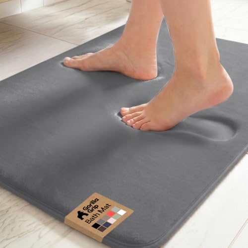 GORILLA GRIP Memory Foam Bath Rug 24x17