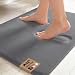 Gorilla Grip Original Thick Memory Foam Bath Rug, 24x17, Cushioned Soft Floor Mats, Absorbent Premium Bathroom Mat Rugs Rugs, Machine Washable, Luxury Plush Comfortable Carpet for Bath Room, Graphite
