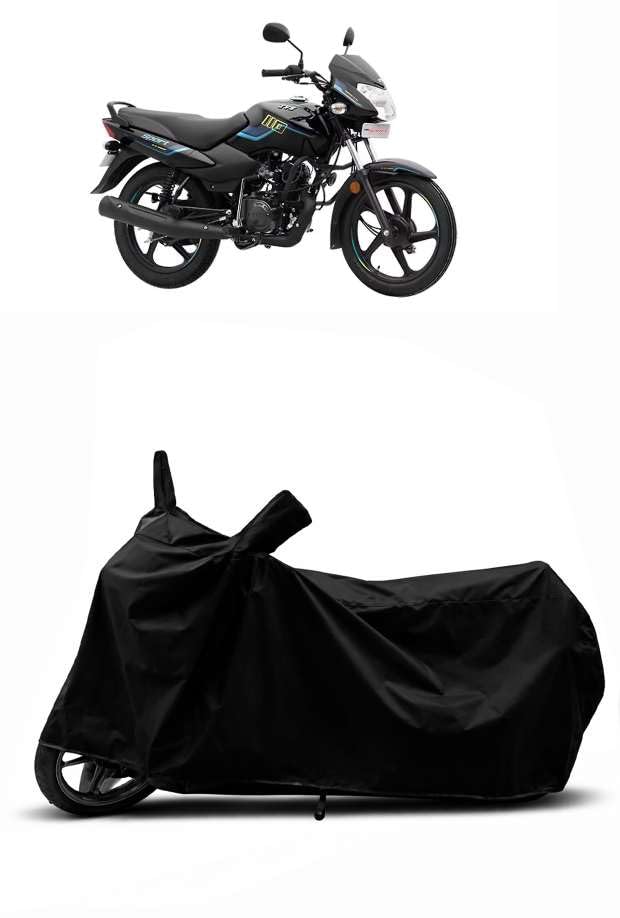 Image of Heavy Duty Waterproof Scooty & Bike Cover for Tvs Sport - UV Resistant, Dustproof & Rain Protection, All-Weather Outdoor Cover for Bikes & Scooty with Buckle Straps