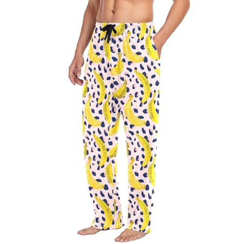 Men's Pajama Pants Banana Pink Blue Leopard Pajamas Bottoms Pj Pants Soft Cotton Lounge Pant Sleepwear Bottom for Men4