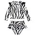 Girls Long Sleeve Rash Guard Swimsuits Ruffle Zip Front 2 Piece Bathing Suit UPF 50+ Skirted Swimwear for 2-12 Years