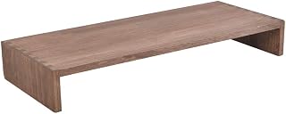 KIRIGEN Wood Monitor Stand Riser for Desk, 23.23 Inch, Brown 59-DBR