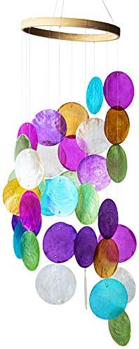 YU FENG Seashell Wind Chimes Outdoor Hanging Decorative Mobiles Window Garden Yard Balcony Patio Porch Chimes Memorial Gifts