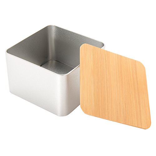 ExcLent Récipients Vintage De Boîte De Sucre De Gâteau De Thé De Poubelle De Stockage De Pain En Métal De 95 * 95 * 64Mm