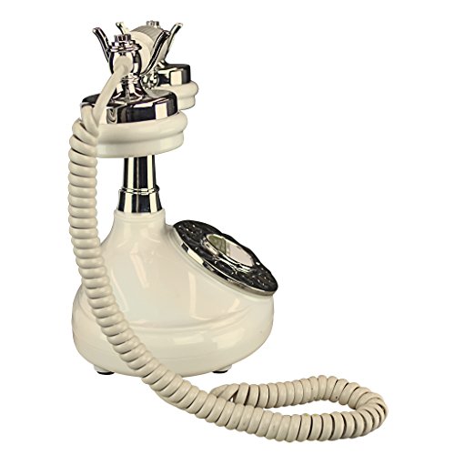 Design Toscano Brittany Neophone 1929 Rotary Corded Retro Phone-Vintage Decorative Telephones, One Size, White #TOP4