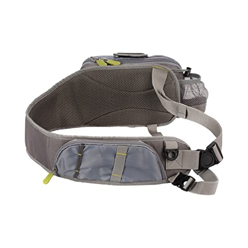 Allen Company Cedar Creek Fly Fishing Sling Pack - Fits up to 4 Tackle/Fly Boxes and Other Accessories - Gray and Lime/Olive