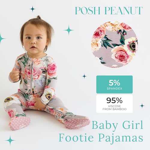 Image of Posh Peanut Baby Rompers Pajamas - Newborn Sleepers Boy Clothes - Kids One Piece PJ - Soft Viscose from Bamboo