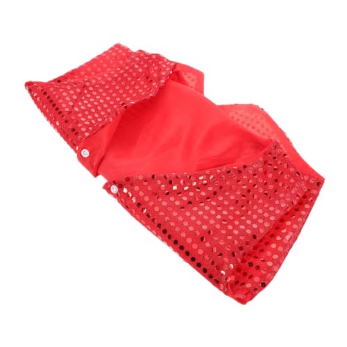 Boys and Girls Sequin Vest for Boys and Girls Party Prop Hip Hop Jazz Dance Waistcoat Red Vest for Cosplay Performance
