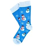 Socks Tunnel Unisex Weihnachts-Socken – Lustige & Bunte Socken mit Weihnachtsmotiv – Geschenkidee Weihnachten – Baumwolle, 36–43 (Schneemann)