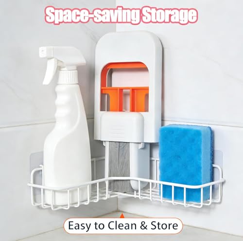 Liedrg Mini Sponge Mop, Portable Self-Squeezing Handheld Mop with Extra Refill, Foldable Wet & Dry for Kitchen Countertop, Bathroom, Glass Surfaces — view 3