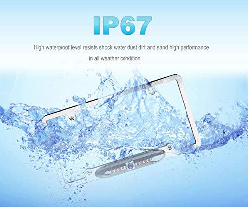 License Plate Backup Camera, Jpp Front/Rear View Camera 170° Viewing Angle Universal Car Reverse Camera Waterproof 8 Led Night Vision Vehicle Reverse Camera #TOP2