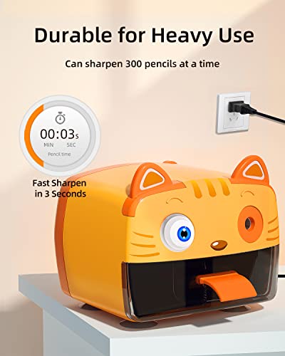 Zmol Electric Pencil Sharpener，Heavy Duty Pencil Sharpeners For Classroom，Cute Pencil Sharpener Plug In For Kids,Auto-Stop Pencil Sharpener For No.2 / Colored Pencils，Best Electric Pencil Sharpener #TOP4