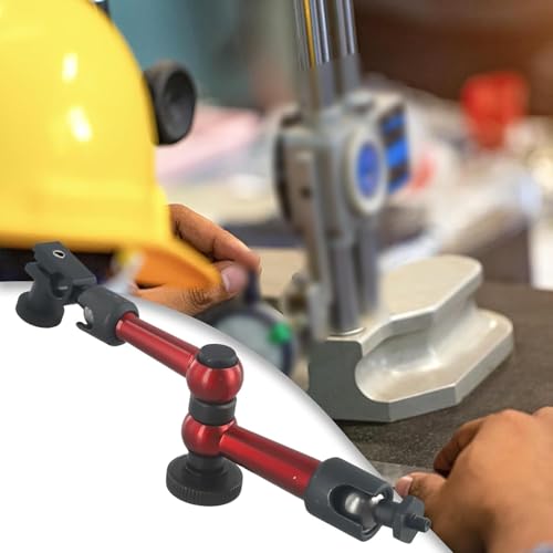 Risegun Magnetstativ Messstativ für Messuhr, Verstellbarer Legierung Messuhr Halterung, M5 11 x 6.3cm verstellbarer magnetischer Metallfußhalter für digitale Messuhr
