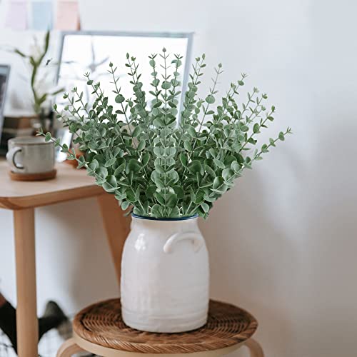 Tender Epoch 24 Pcs Artificial Eucalyptus Stems Real Touch Fake Eucalyptus Leaves Stems Faux Greenery Leaf Branches For Centerpiece Home Office Decor Flower Bouquet Wedding Decoration #TOP5
