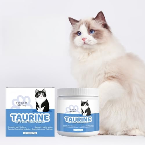 Taurina per Gatti,200MLTaurina Pura per Gatti,Integratore Per Gatto Con Taurine, Taurine Integratore Polvere,Taurines Gatto Puro Felino,Integratori Alimentari Quotidiani Cats