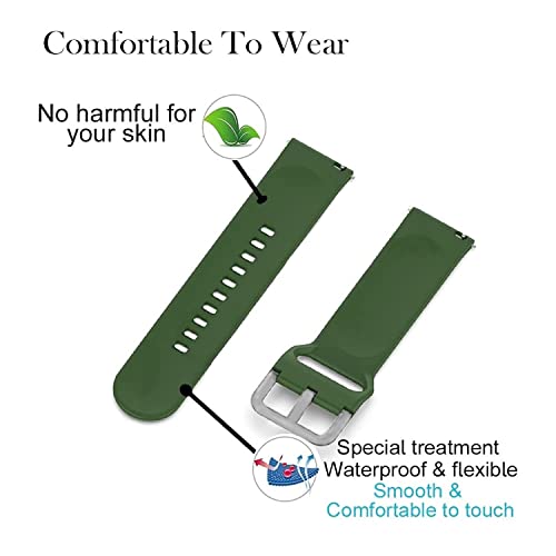 Image of Valente Premium Silicone Buckle 22 mm Watch Strap Compatible with Noise Colorfit Pro 3,Assist,Colorfit Ultra,Oneplus Watch, Fossil Gen 5E, Gen 5(44mm),Realme Watch 2 Pro