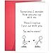 Leinessy Funny Valentine's Card for Boyfriend Girlfriend, Humorous Anniversary Card from Husband Wife, Quirky Valentine's Day Gift for Him Her