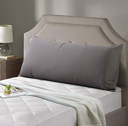 Image of Cotton 300 TC Pillow Cover, Full, Grey, 2 Pieces