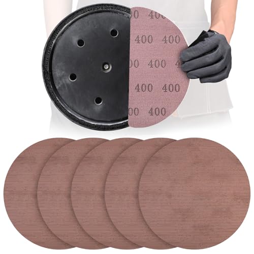 Image of 25 Pcs 9 Inch Mesh Sanding Disc for Drywall Sander 400 Grit | Hook and Loop Anti-Clogging Dust Free Round Sandpaper for Smooth Wall Finishing, Paint Touch-Ups and Final Coat Finishing