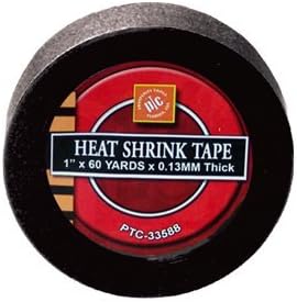 Mafuken 1 inch x 180 feet Black Heat Shrink Tape Non Adhesive (A)