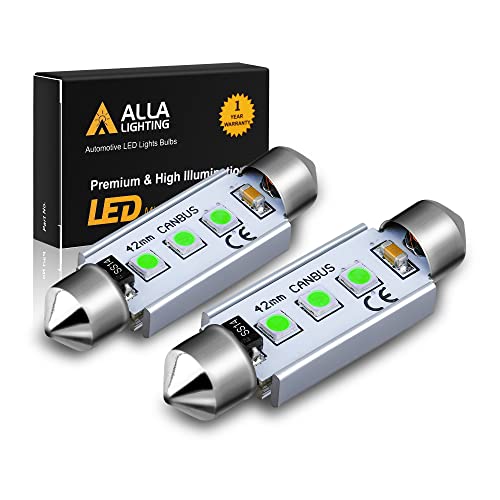 Alla Lighting Canbus 211-2 578 Led Bulbs Super Bright 41Mm 42Mm Festoon 3030 Smd 212-2 569 6413 Led Lights Bulb For Interior Map, Dome, Trunk, Step Courtesy, License Plate Lights, 8000K Ice Blue #TOP15
