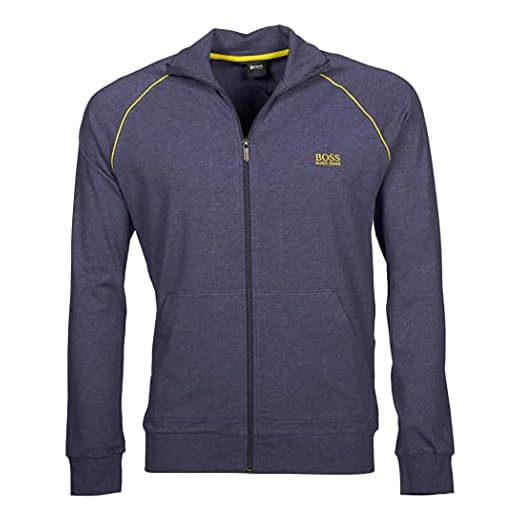 BOSS Herr Mix&Match Jacka Z Regular-Fit Loungewear-jacka av elastisk bomull