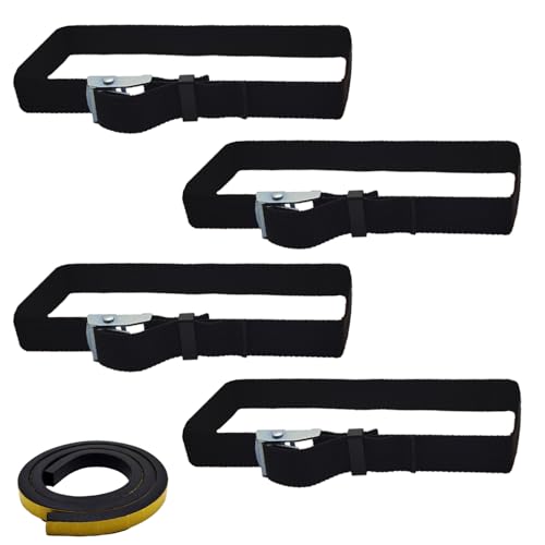 CHENGLAI Sectional Couch Connector Straps for Sliding Sofas to Keep The Legs Together, Adjustable Couch Straps for 3 Piece Modular Sofa, 4 Pack