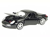 Material: Druckguss Welly Porsche Boxster S 2012 Typ 987 ST schwarz Modellauto 22479 1:24